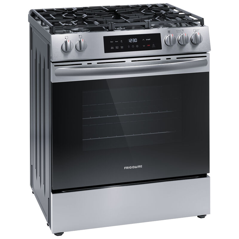 Frigidaire 30 in. 5.1 cu. ft. Air-Fry Standard Convection Gas Range with 5 Sealed Burners - Stainless Steel, , hires