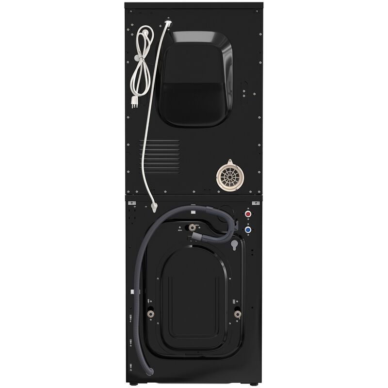 Equator Compact 24 in. 1.57 cu. ft. Electric Front Load Laundry Center with Sensor Dry, Pet & Sanitize Cycle - Black, , hires