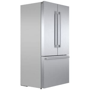 Bosch 800 Series 36 in. 20.8 cu. ft. Smart Counter Depth French Door Refrigerator with Internal Water Dispenser Anti-Finger Print Stainless Steel, Stainless Steel, hires