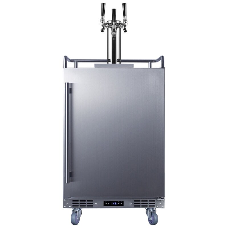Summit 24 in. 5.6 cu. ft. Outdoor Beer Dispenser with 3 Taps, Digital Controls & Digital Thermostat - Stainless Steel, , hires