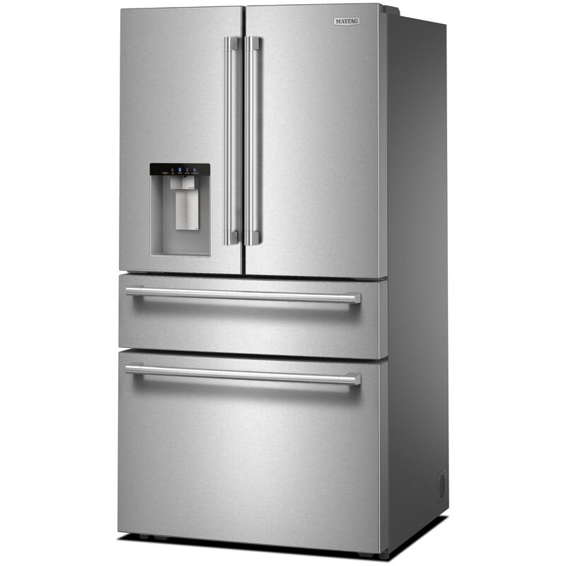 Maytag 36 in. 28.9 cu. ft. 4-Door French Door Refrigerator with Ice & Water Dispenser - Fingerprint Resistant Stainless Steel, , hires