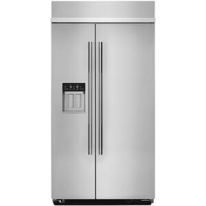 JennAir Rise 42 in. 25.5 cu. ft. Built-In Counter Depth Side-by-Side Refrigerator with External Ice & Water Dispenser - Stainless Steel, , hires