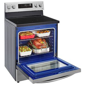 LG 30 in. 6.3 cu. ft. Smart Electric Range with Radiant Burners - Stainless Steel, , hires