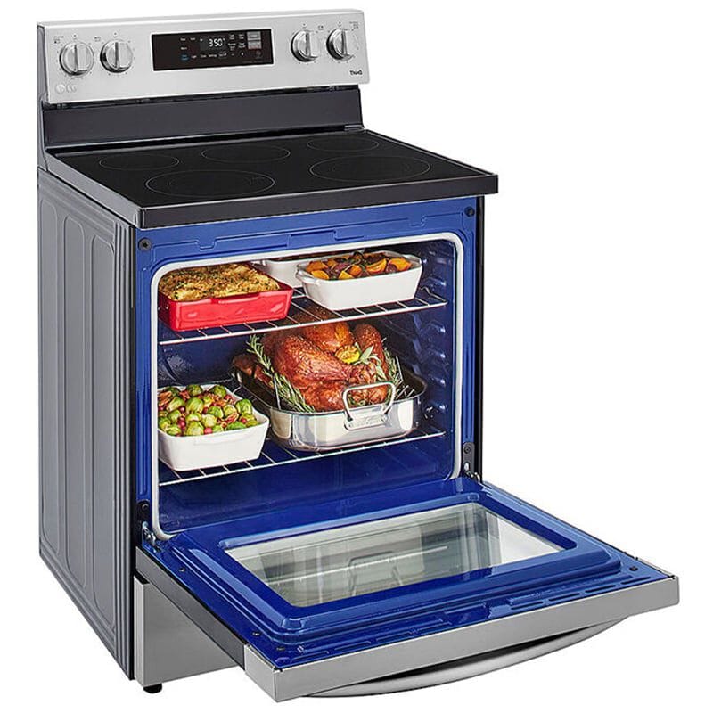 LG 30 in. 6.3 cu. ft. Smart Electric Range with Radiant Burners - Stainless Steel, , hires