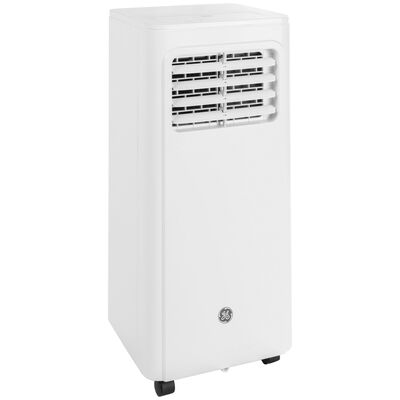 GE 8,000 BTU (5,300 BTU DOE) Portable Air Conditioner with 2 Fan Speeds, Sleep Mode and Remote Control - White | APFA08YBMW
