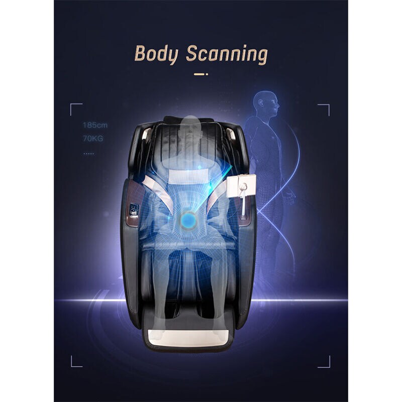 Lifesmart 4D Zero Gravity Massage Chair with Bluetooth Speakers - Gray & Black, , hires