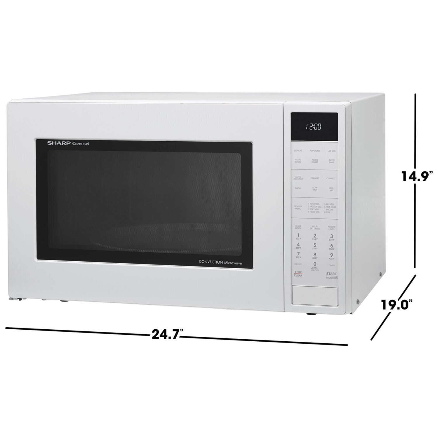 Sharp 25 in. 1.5 cu. ft. Countertop Microwave with 11 Power Sharp 25 in. 1.5 cu. ft. Countertop Microwave with 11 Power