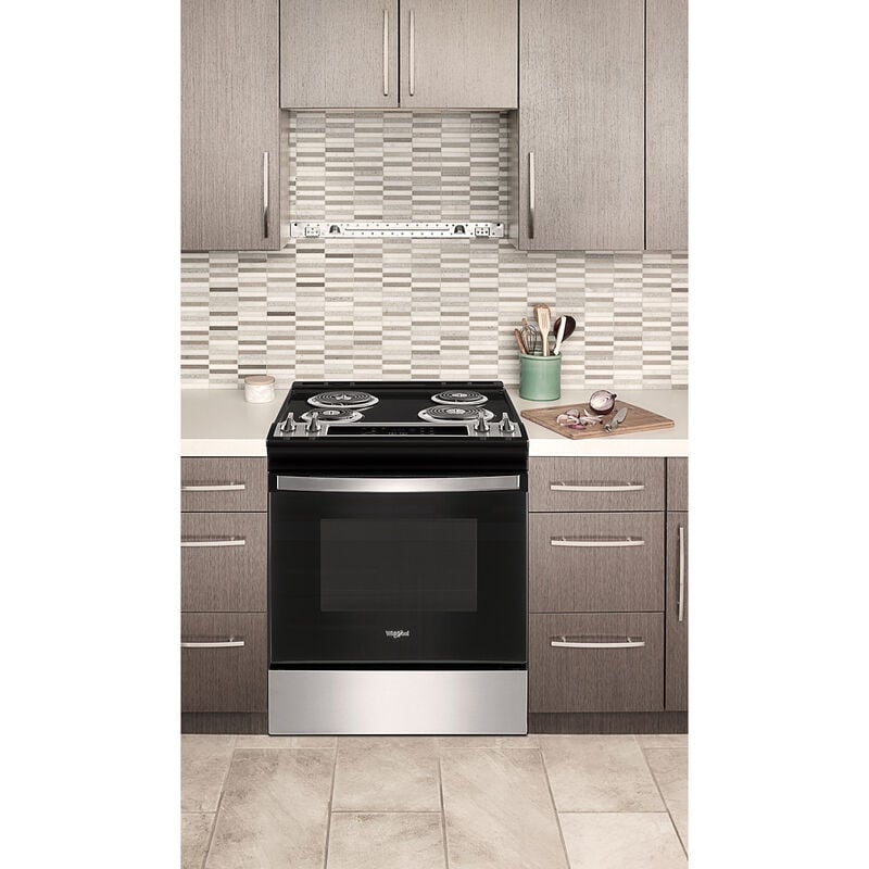 Whirlpool 30 in. 4.8 cu. ft. Electric Range with Coil Burners - Stainless Steel, Stainless Steel, hires
