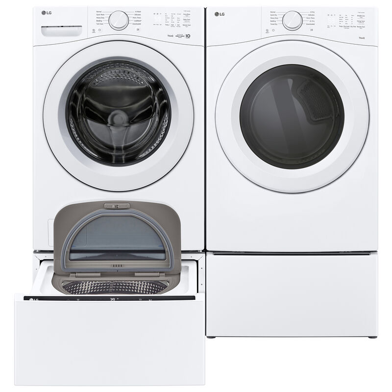 LG 27 in. 7.4 cu. ft. Smart Stackable Gas Dryer with Sensor Dry & AI Dry - White, , hires