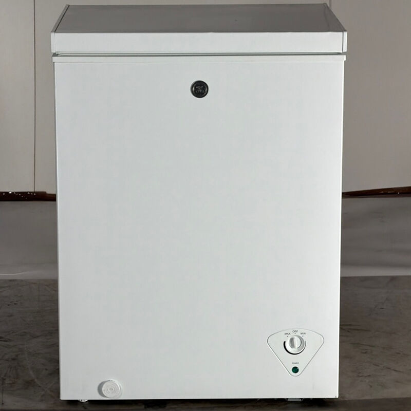 GE 25 in. 5.0 cu. ft. Garage-Ready Compact Chest Freezer - White (Open Box Good Condition), , hires