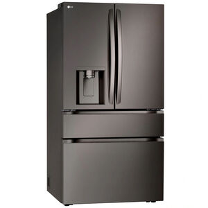 LG 36 in. 28.6 cu. ft. Smart 4-Door French Door Refrigerator with Ice & Water Dispenser - PrintProof Black Stainless Steel, PrintProof Black Stainless Steel, hires