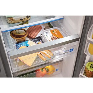 Frigidaire Gallery 36 in. 25.6 cu. ft. Side by Side Refrigerator with Ice & Water Dispenser - Stainless Steel, Stainless Steel, hires
