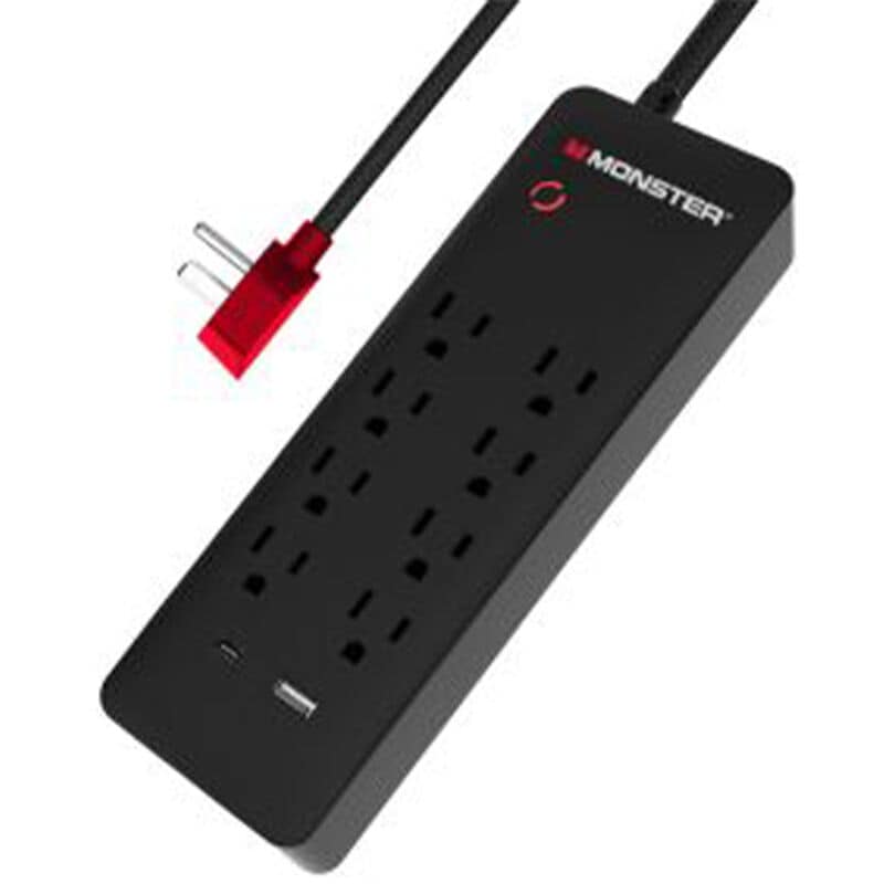 Monster 8 Outlet Surge Protector With USB-C, , hires