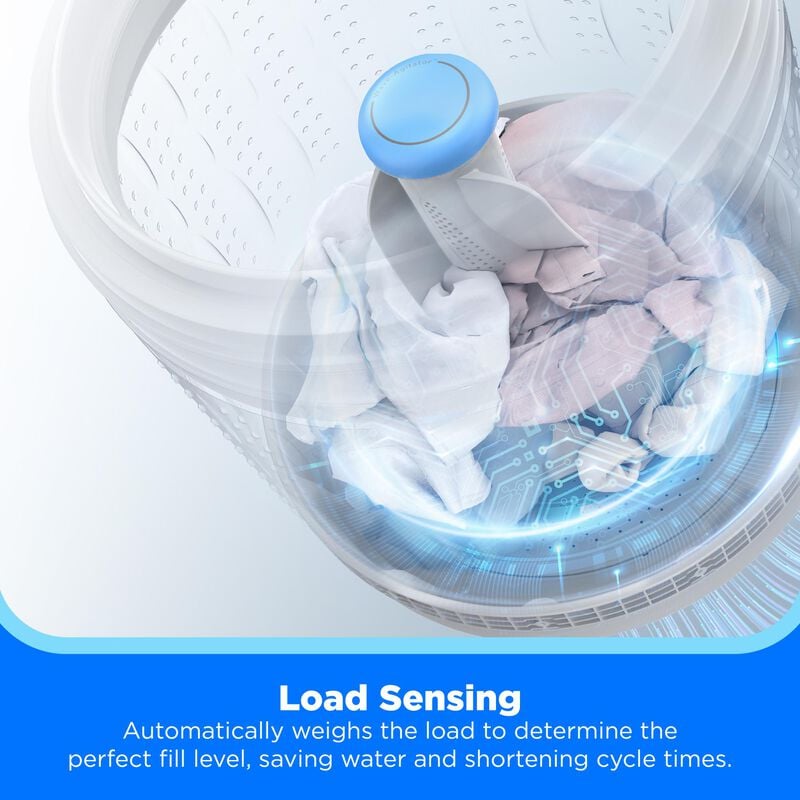 Midea 25 in. 3.9 cu. ft. Top Load Washer with Power Wave 360 Agitator - White, , hires