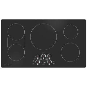 Monogram 36 in. 5-Burner Smart Induction Cooktop with Power Burner - Black, , hires