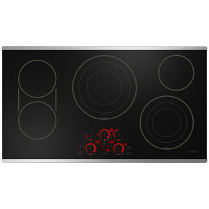 Cafe 36 in. 5-Burner Smart Electric Cooktop with Simmer Burner & Power Burner - Stainless Steel, , hires