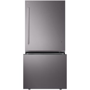 LG 33 in. 25.5 cu. ft. Smart Bottom Freezer Refrigerator with Ice Maker - Black Stainless Steel, , hires