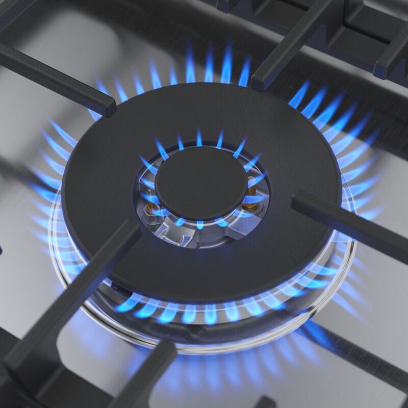 Bosch 800 Series 30 in. 5-Burner Natural Gas Cooktop with Simmer Burner & Power Burner - Stainless Steel, Stainless Steel, hires