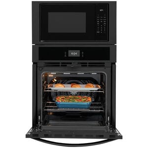 Frigidaire 27 in. 5.4 cu. ft. Electric Microwave/Wall Oven Combo with Standard Convection - Black, Black, hires