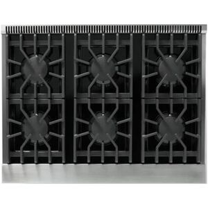 Viking 5 Series 36 in. 5.6 cu. ft. True European Convection Dual Fuel Range with 6 Sealed Burners - Stainless Steel - Liquid Propane Gas, Polished Chrome Trim Option, , hires