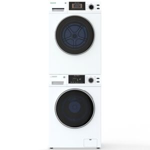 Equator 24 in. 1.62 cu. ft. Electric Front Load Laundry Center with Sensor Dry, Pet & Sanitize Cycle - White, , hires