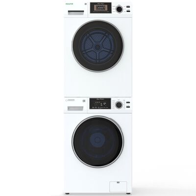 Equator 24 in. 1.62 cu. ft. Electric Front Load Laundry Center with Sensor Dry, Pet & Sanitize Cycle - White | EW826ED866DW