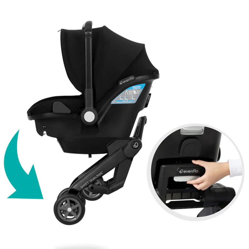 Evenflo Shyft DualRide Infant Car Seat and Stroller Combo - Ayer Pink, , hires