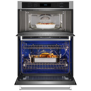 KitchenAid 30 in. 6.4 cu. ft. Electric Oven/Microwave Combo Wall Oven with True European Convection & Self Clean - Stainless Steel, Stainless Steel, hires