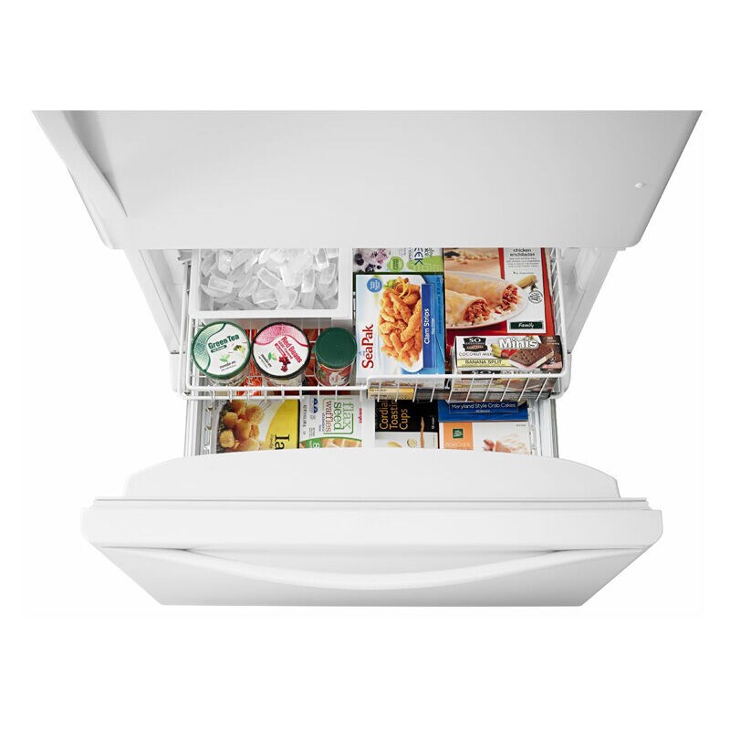 Whirlpool 33 in. 22.1 cu. ft. Bottom Freezer Refrigerator with Ice Maker - White-on-White, White on White, hires