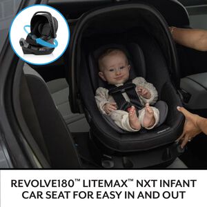 Evenflo Shyft Intuiti Travel System with Revolve180 LiteMax NXT Rotational Infant Car Seat - Fossil Gray, , hires