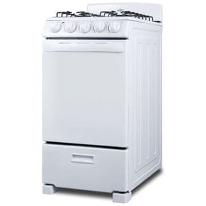 Summit 20 in. 2.3 cu. ft. Gas Range with 4 Sealed Burners - White, , hires