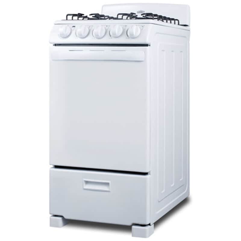 Summit 20 in. 2.3 cu. ft. Gas Range with 4 Sealed Burners - White, , hires