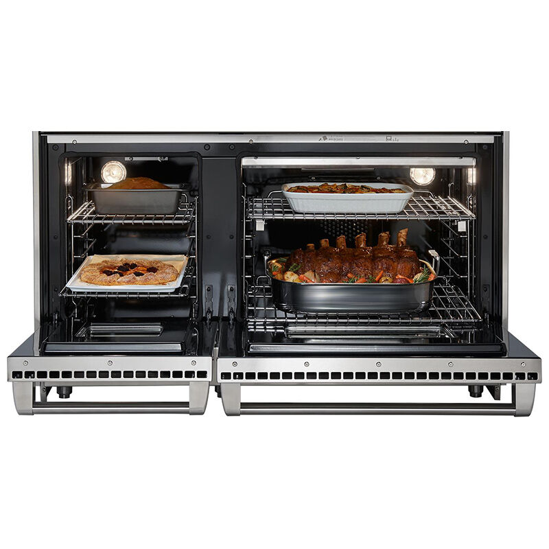 Wolf 48 in. 6.9 cu. ft. Standard Convection Double Oven Gas Range with 8 Sealed Burners - Stainless Steel, , hires