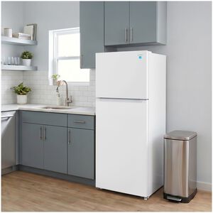 Avanti 28 in. 14.6 cu. ft. Counter Depth Garage-Ready Top Freezer Refrigerator - White, White, hires