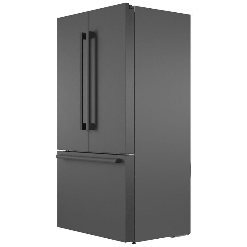 Bosch 800 Series 36 in. 20.8 cu. ft. Smart Counter Depth French Door Refrigerator with Internal Water Dispenser - Black Stainless, Black Stainless, hires