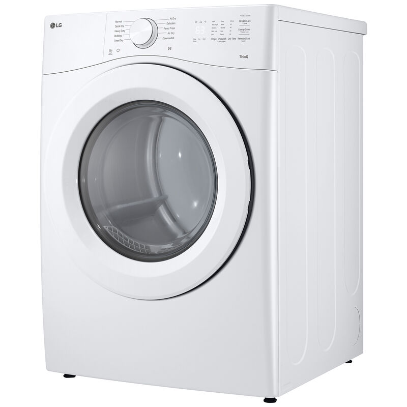 LG 27 in. 7.4 cu. ft. Smart Stackable Gas Dryer with Sensor Dry & AI Dry - White, , hires