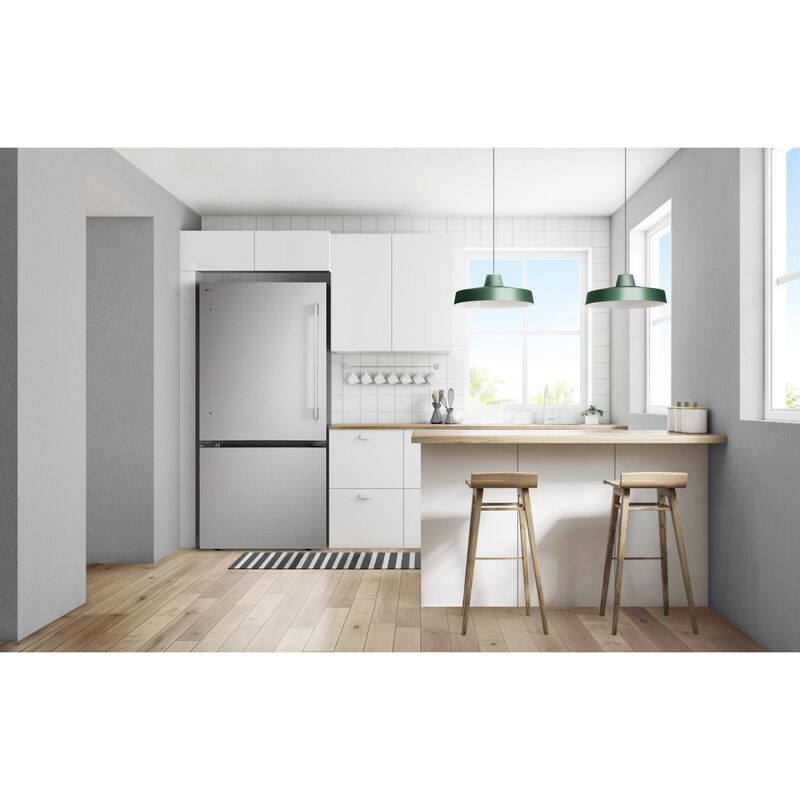 LG 33 in. 25.5 cu. ft. Smart Bottom Freezer Refrigerator with Ice Maker - PrintProof Stainless Steel, , hires