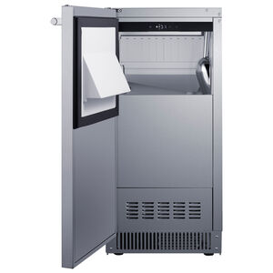 Summit 15 in. Built-In Undercounter Outdoor Commercial-Use Ice Maker with 26 lb. Ice Storage, Auto-Defrost & Digital Control - Stainless Steel, , hires