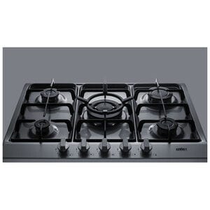 Summit 30 in. 5-Burner Natural Gas Cooktop - Stainless Steel, , hires