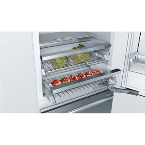 Bosch Benchmark 30 in. 16 cu. ft. Built-In Smart Counter Depth Bottom Freezer Refrigerator with Ice Maker - Stainless Steel, , hires