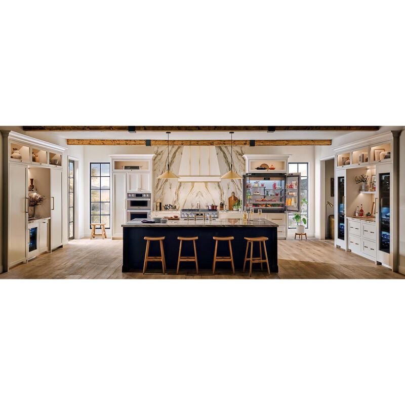 SKS 48 in. 7.9 cu. ft. Smart Standard Convection Steam Double Oven Dual Fuel Range with 6 Sealed Burners & Griddle - Stainless Steel, , hires