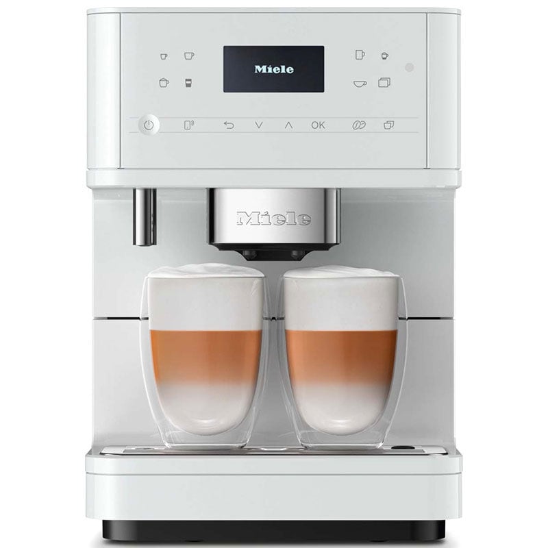 Miele CM 6160 MilkPerfection Countertop Coffee Machine with WiFi Connect, AromaticSystem, OneTouch for 2 Convenient Cleaning and Maintenance Programs - LotusWhite, Lotus White, hires
