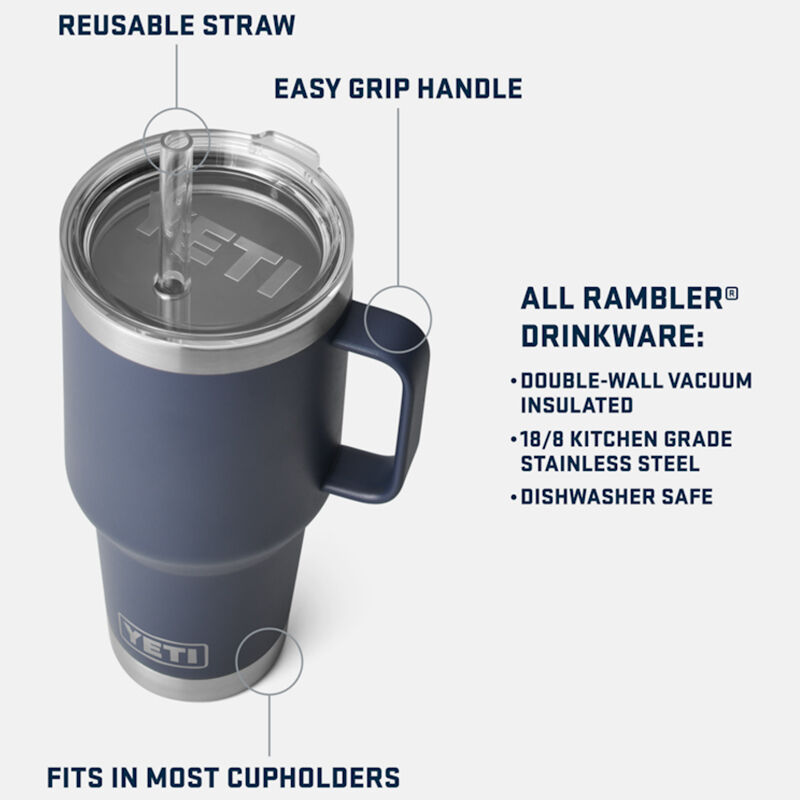 YETI Navy Rambler 24 oz Mug