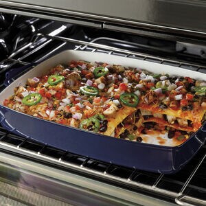 GE 30 in. 6.6 cu. ft. Air Fry Standard Convection Double Oven Electric Range with Smoothtop Burners - Stainless Steel, Stainless Steel, hires