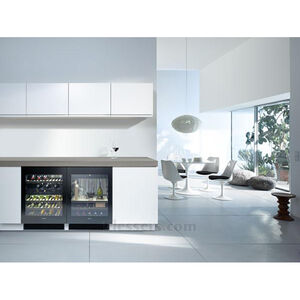 Miele 24 in. Undercounter Wine Cooler with Wood Racks, Dual Temperature Zones & 34 Bottle Capacity - Black, , hires