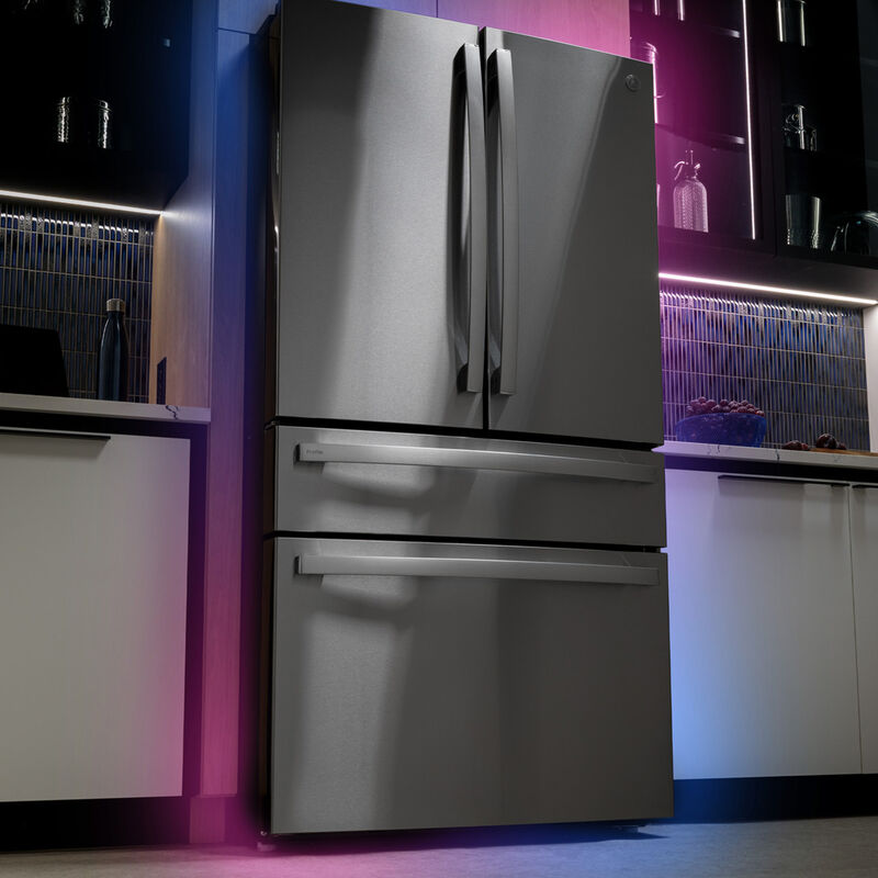 GE Profile 36 in. 23.2 cu. ft. Smart Counter Depth 4-Door French Door Refrigerator with Internal Water AutoFill Pitcher - Fingerprint Resistant Stainless, , hires