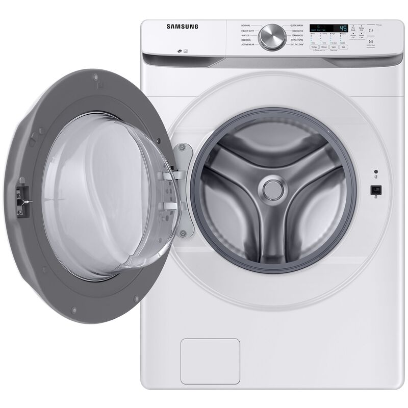 Samsung 27 in. 4.5 cu. ft. Smart Stackable Front Load Washer with 10 Wash Programs, 6 Wash Options & Self Clean - White, White, hires