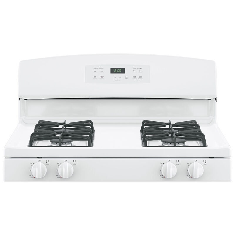 GE 30 in. 4.8 cu. ft. Gas Range with 4 Sealed Burners - White, White, hires