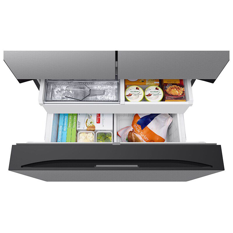 Samsung Bespoke 36 in. 24 cu. ft. Smart Counter Depth French Door Refrigerator with Internal Water AutoFill Pitcher - Stainless Steel, Stainless Steel, hires