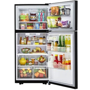 LG 30 in. 20.2 cu. ft. Top Freezer Refrigerator - Black, Black, hires
